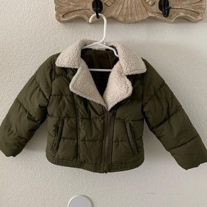 Olive bubble coat